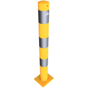 Barrier posts | detachable, removable | yellow / black |  89 mm | without eyelet